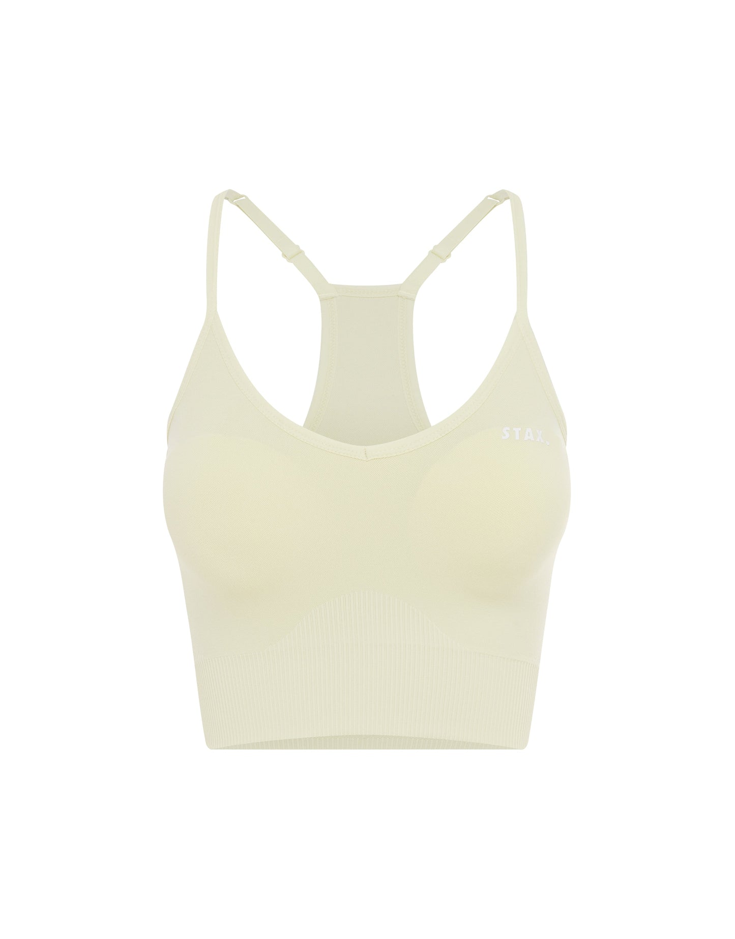 Premium Seamless Strappy Crop - Vanilla Essence