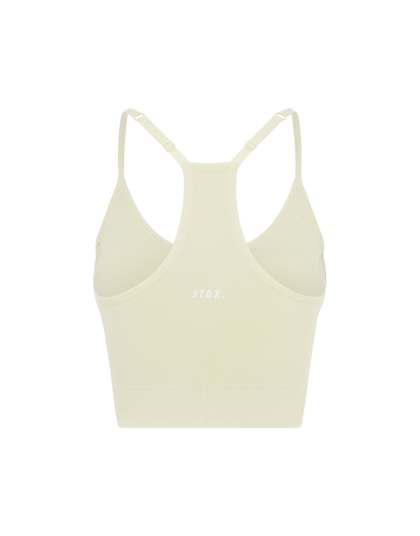 Premium Seamless Strappy Crop - Vanilla Essence