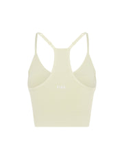 Premium Seamless Strappy Crop - Vanilla Essence