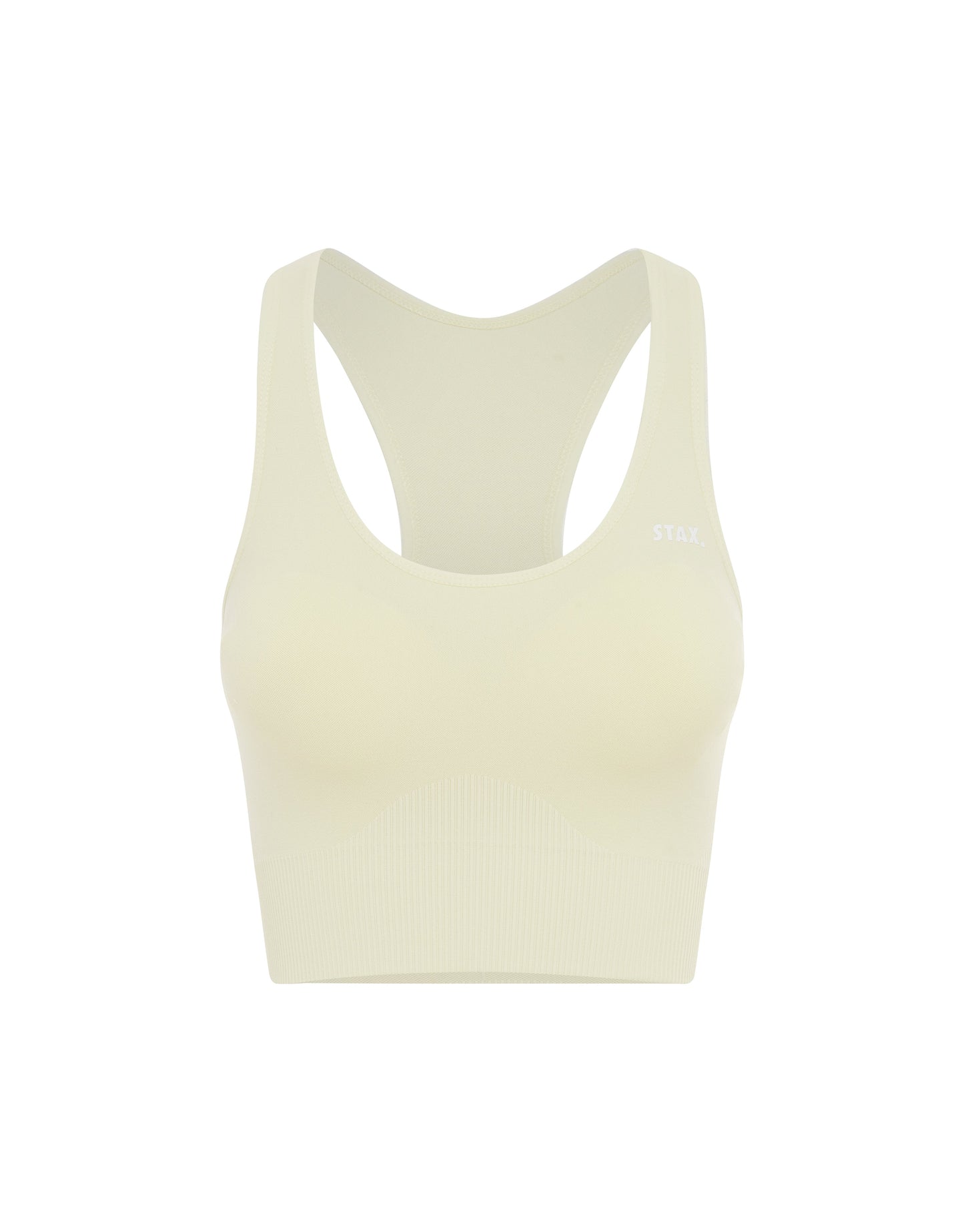 Premium Seamless Racer Crop - Vanilla Essence