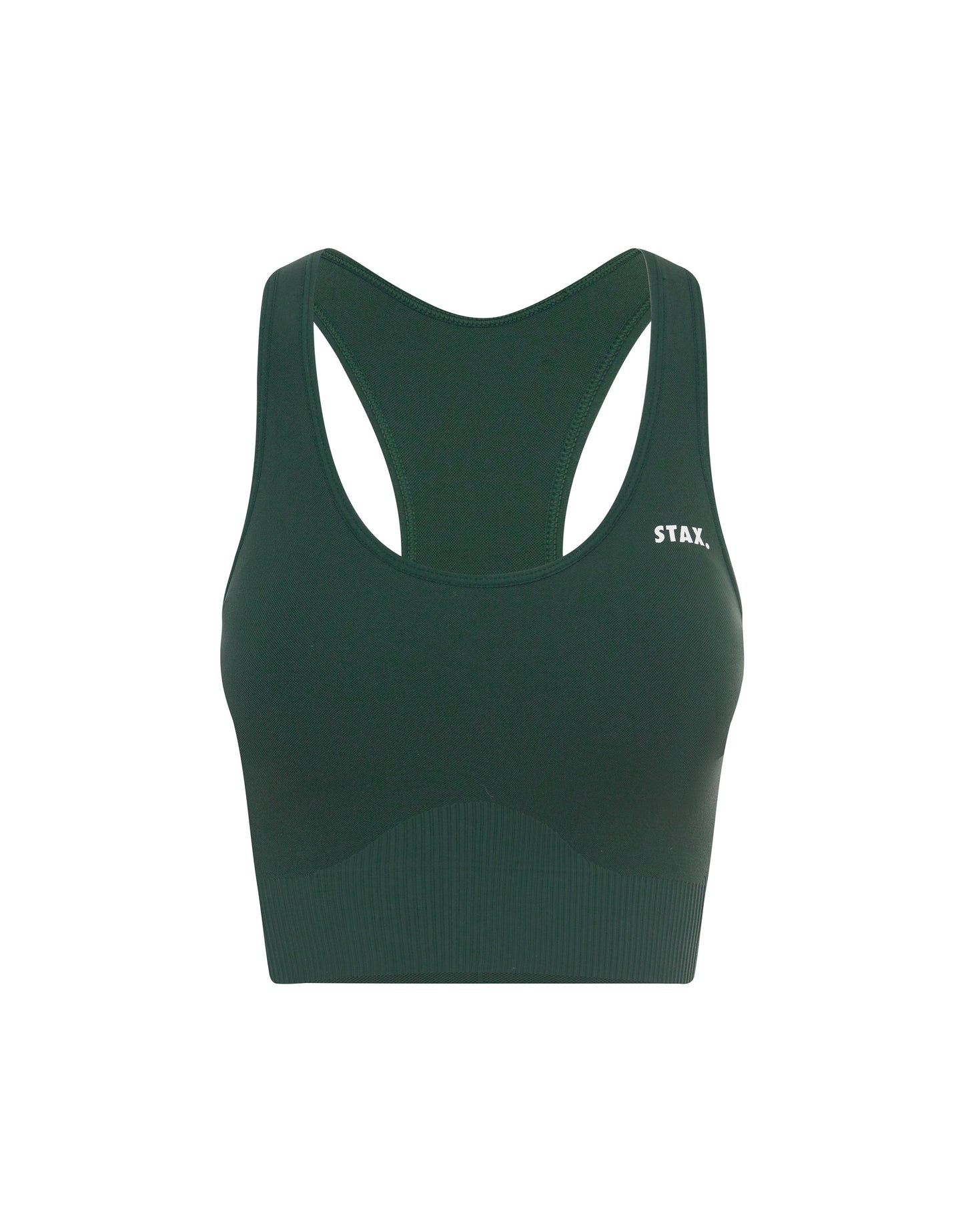 Premium Seamless Racer Crop - Forest