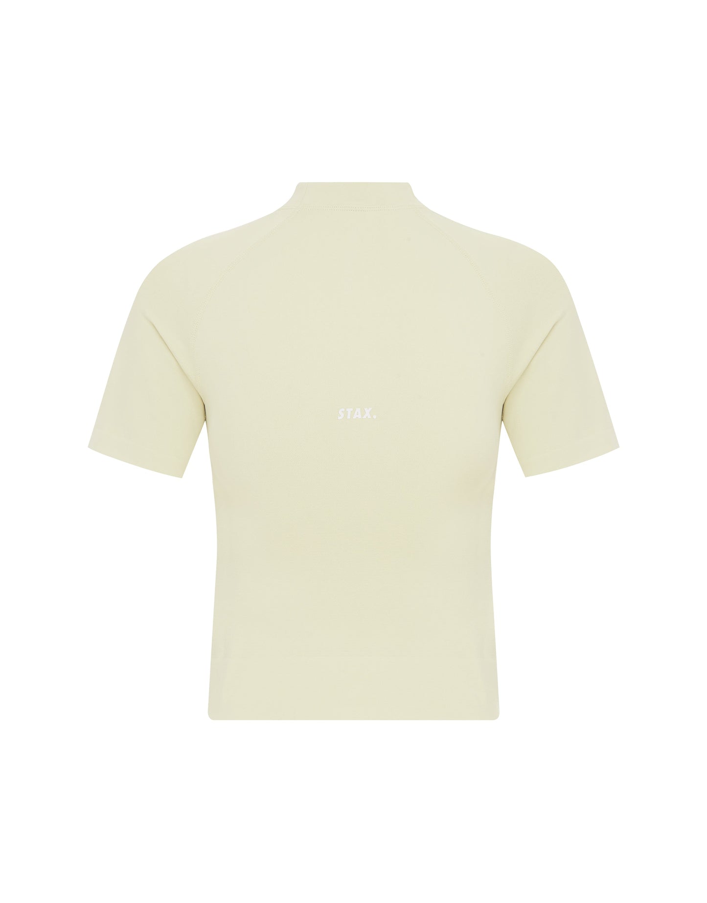 Premium Seamless High Neck Tee - Vanilla Essence