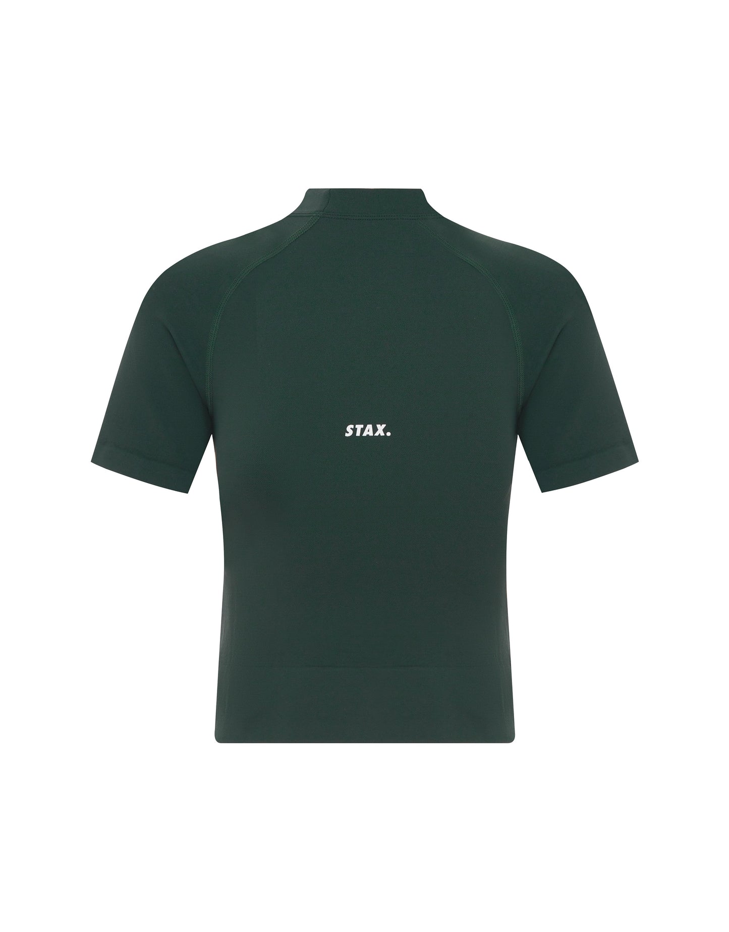 Premium Seamless High Neck Tee - Forest