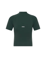 Premium Seamless High Neck Tee - Forest