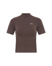 Premium Seamless High Neck Tee - Cedar
