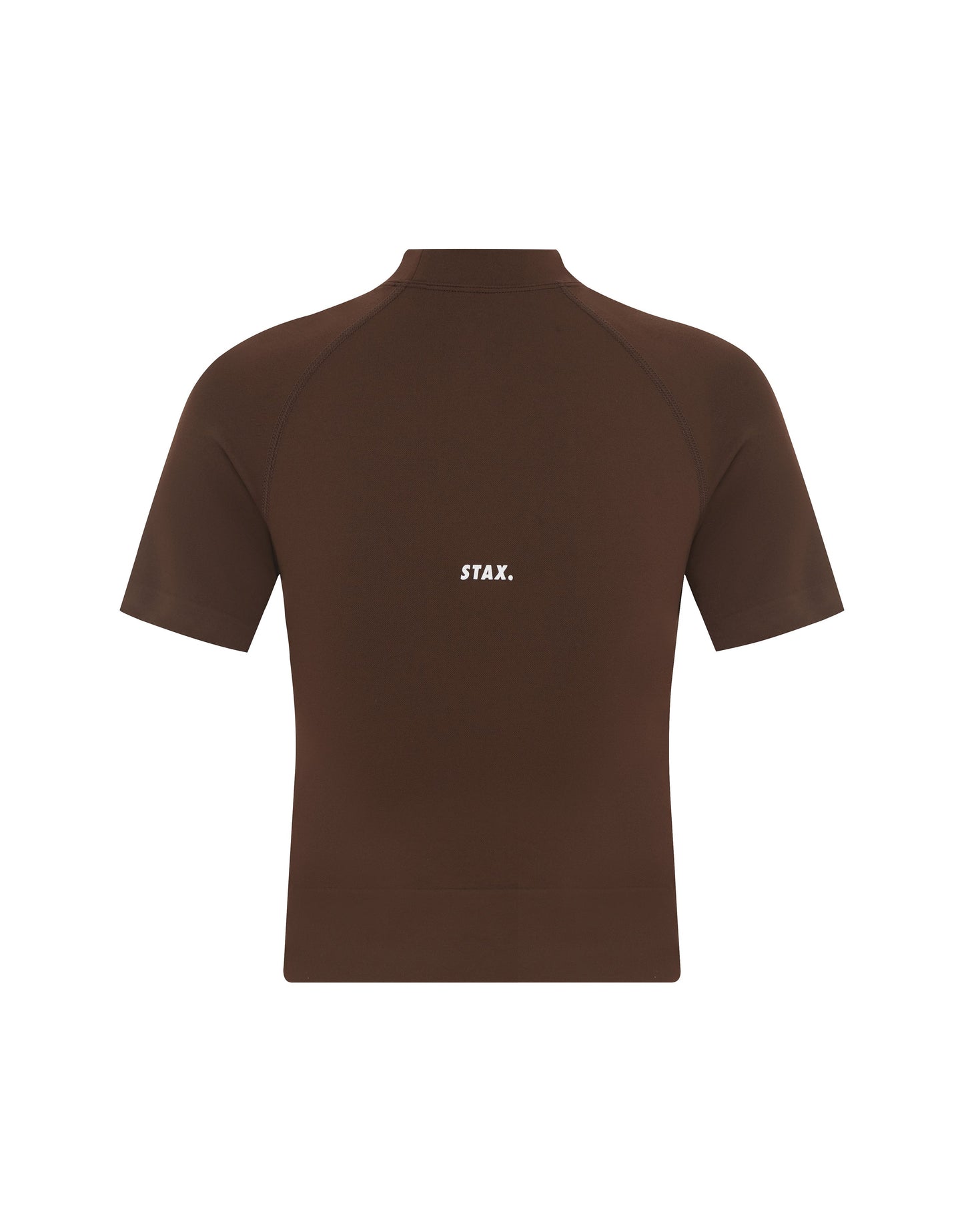 Premium Seamless High Neck Tee - Umber