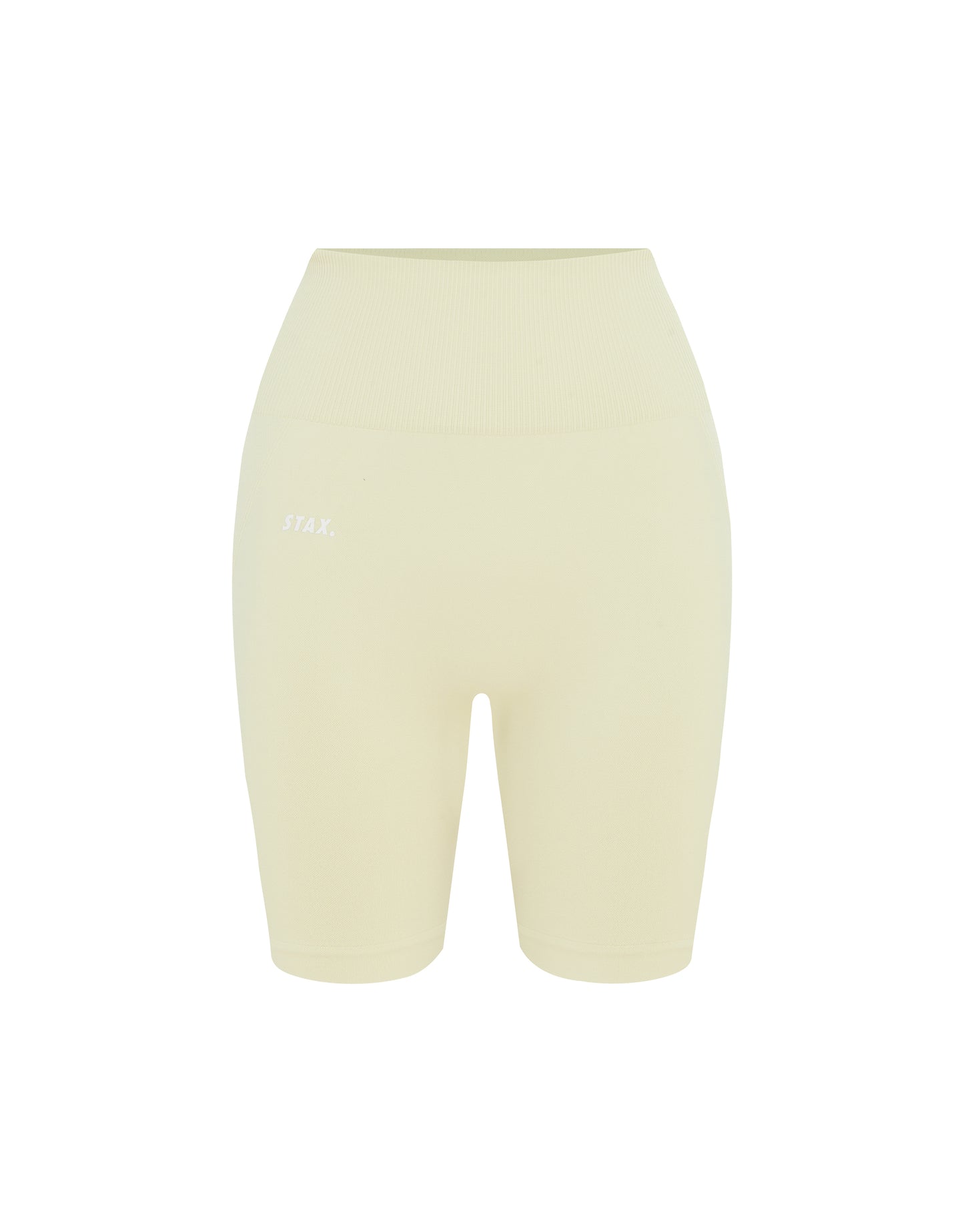 Premium Seamless Midi Bike Shorts - Vanilla Essence