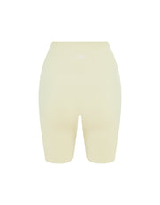Premium Seamless Midi Bike Shorts - Vanilla Essence