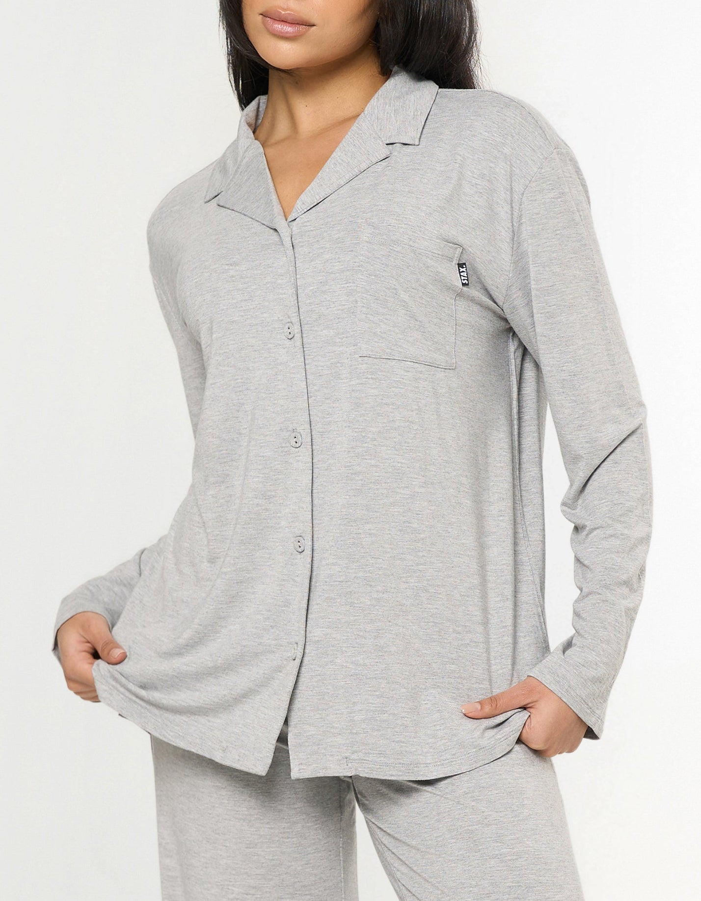 Sleep Long Sleeve Shirt - Grey Marle