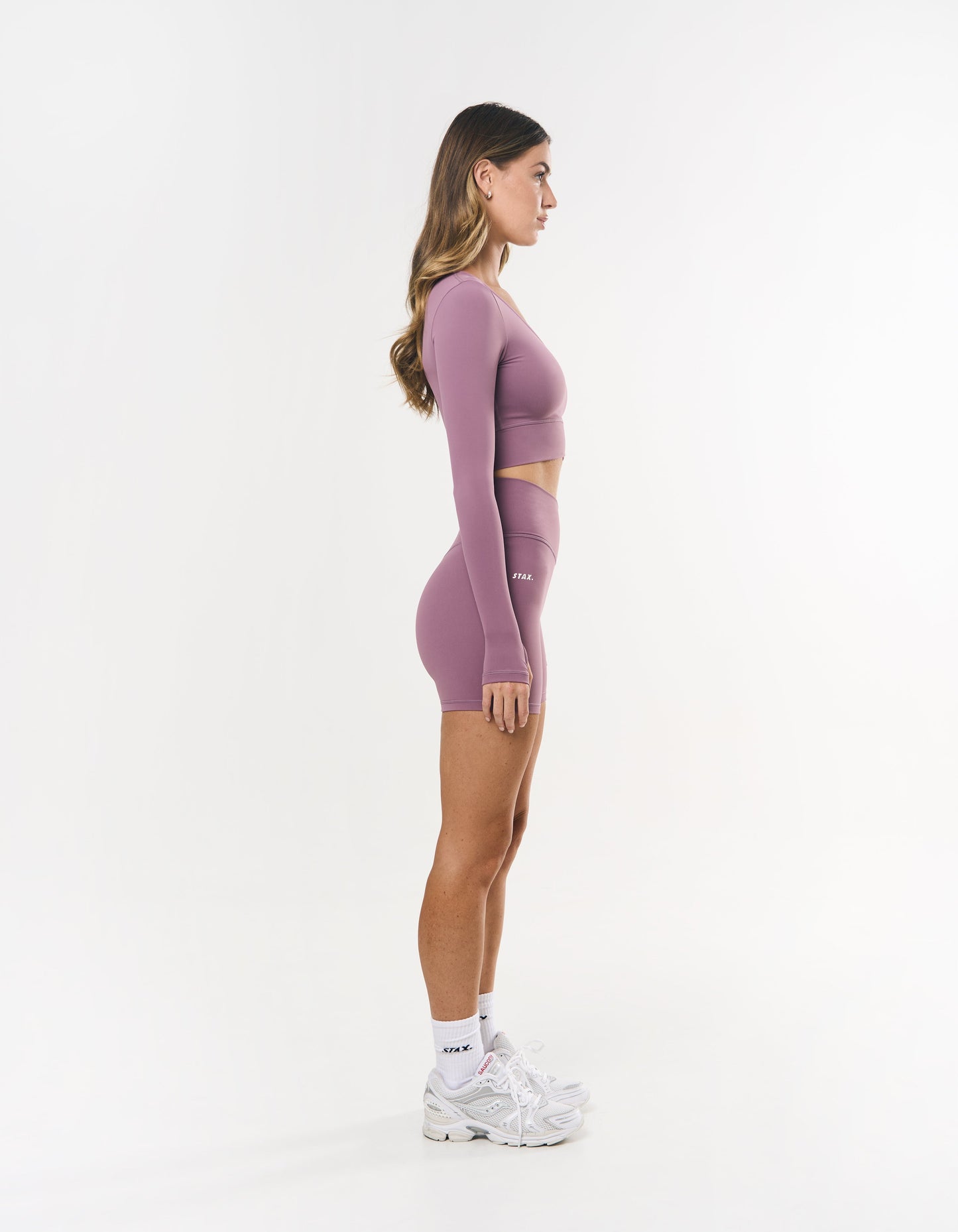 V front Cropped Long Sleeve NANDEX™ - Mauve