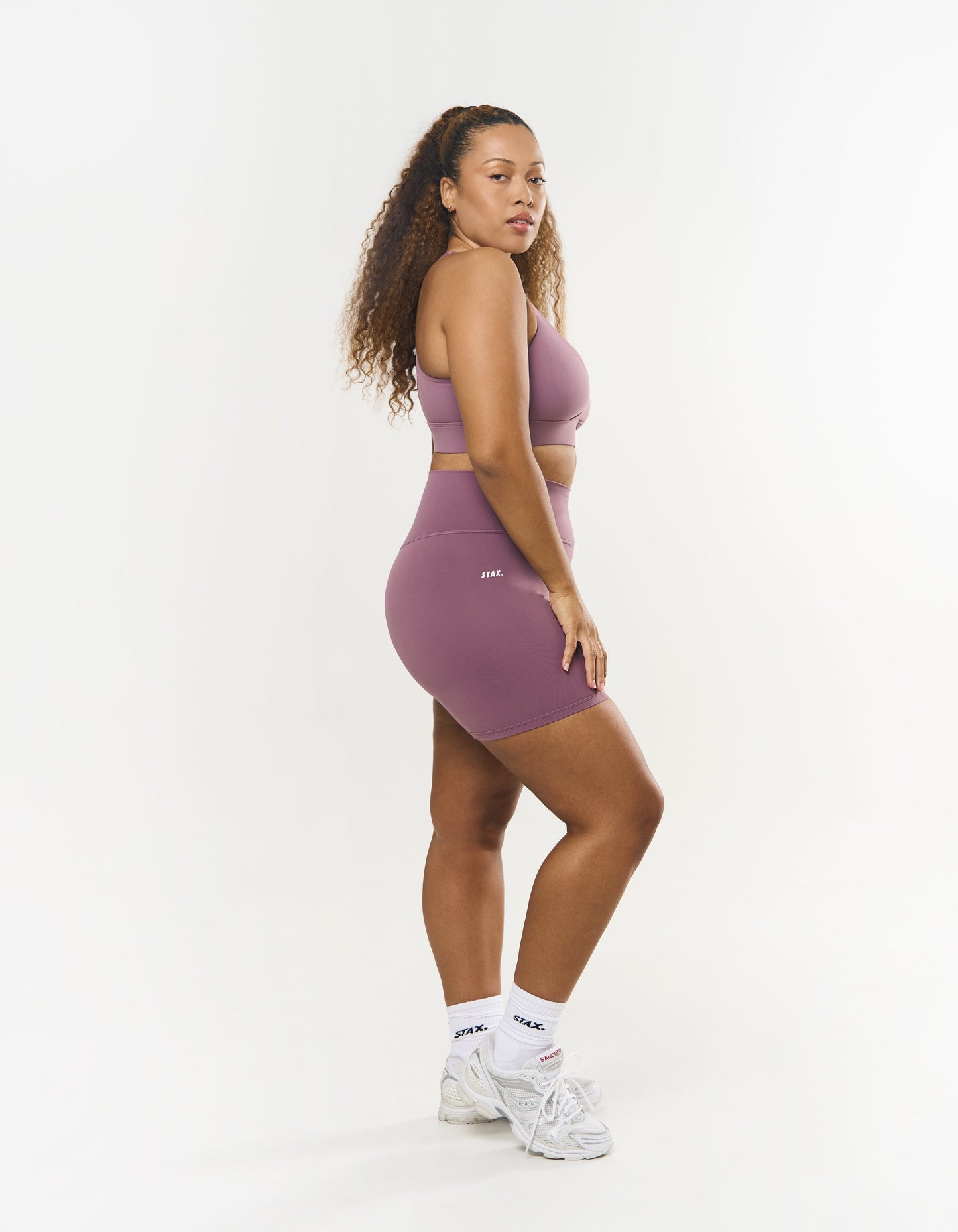 V Front Midi Bike Shorts NANDEX™ - Mauve