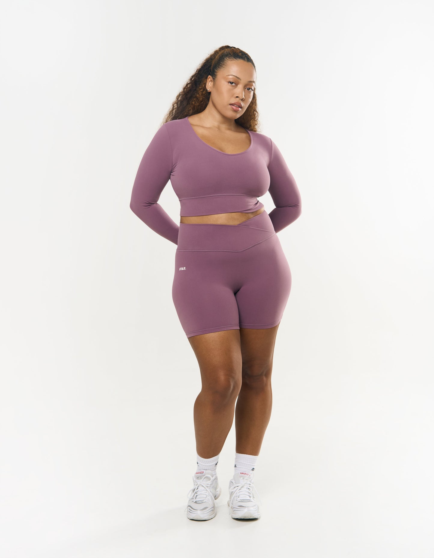 V front Cropped Long Sleeve NANDEX™ - Mauve