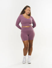 V front Cropped Long Sleeve NANDEX™ - Mauve