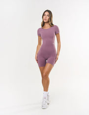 Short Sleeve Backless Bodysuit NANDEX™ - Mauve