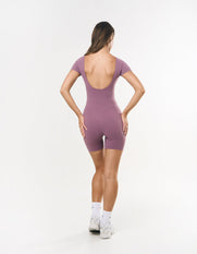 Short Sleeve Backless Bodysuit NANDEX™ - Mauve