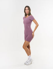 Short Sleeve Backless Bodysuit NANDEX™ - Mauve