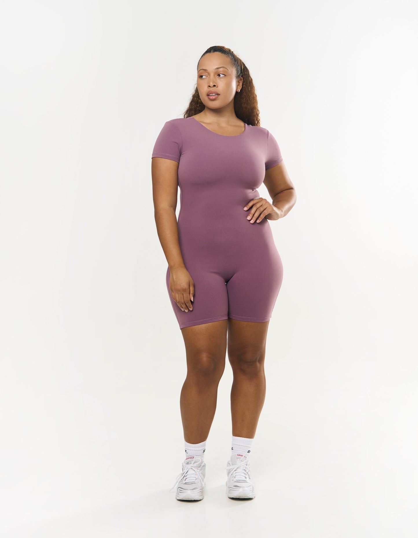 Short Sleeve Backless Bodysuit NANDEX™ - Mauve