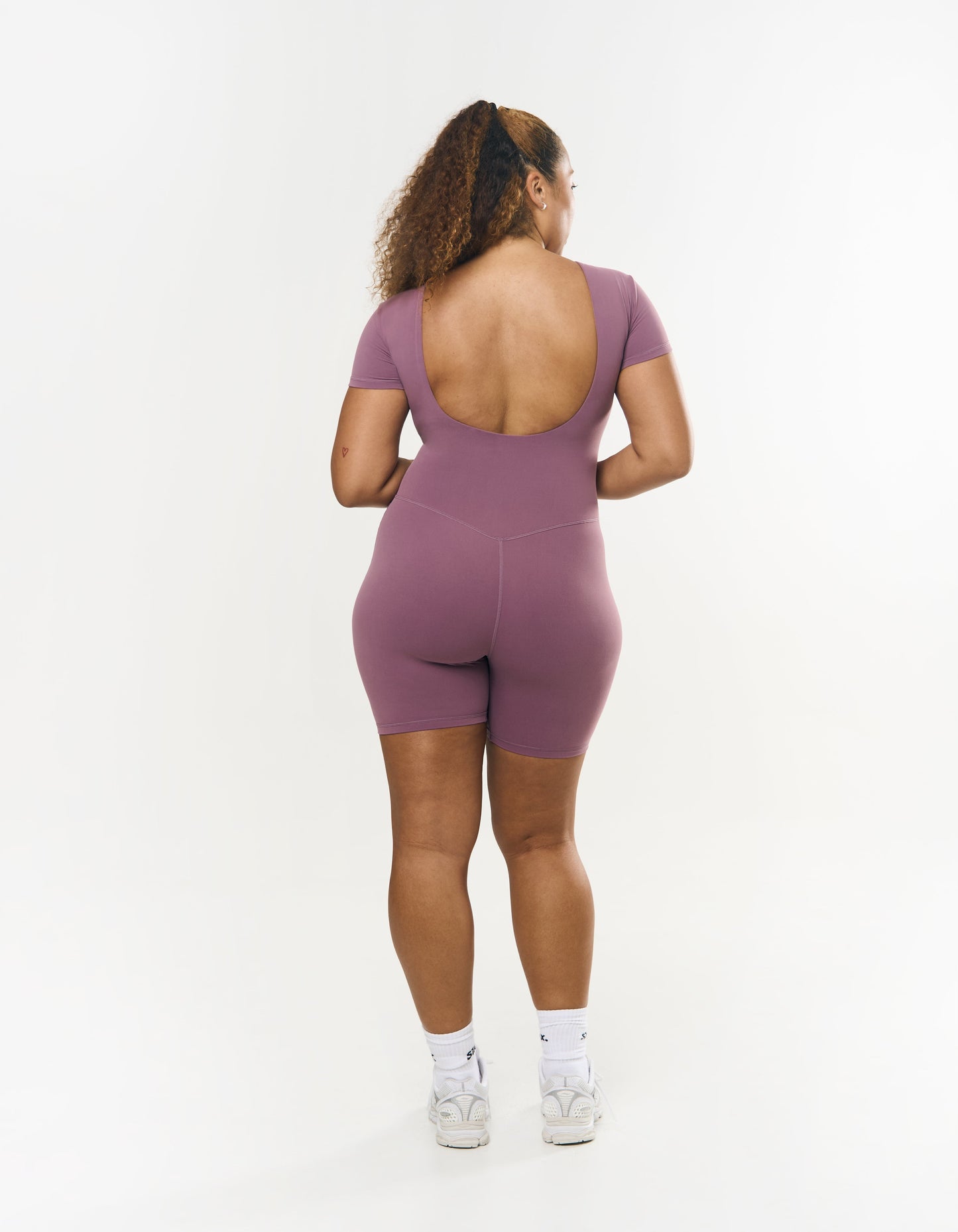 Short Sleeve Backless Bodysuit NANDEX™ - Mauve