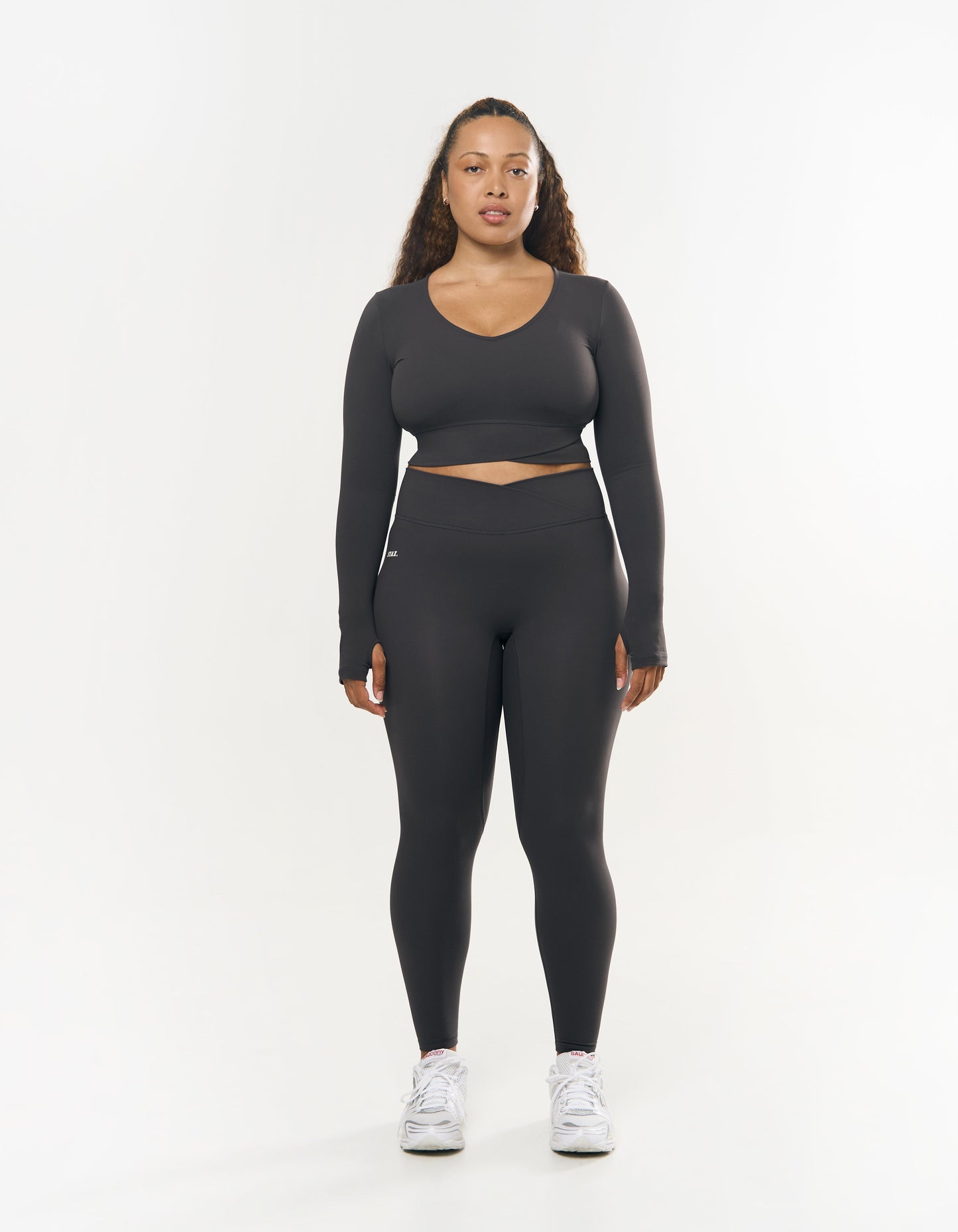 V Front Full Length Tights NANDEX™ - Slate Grey