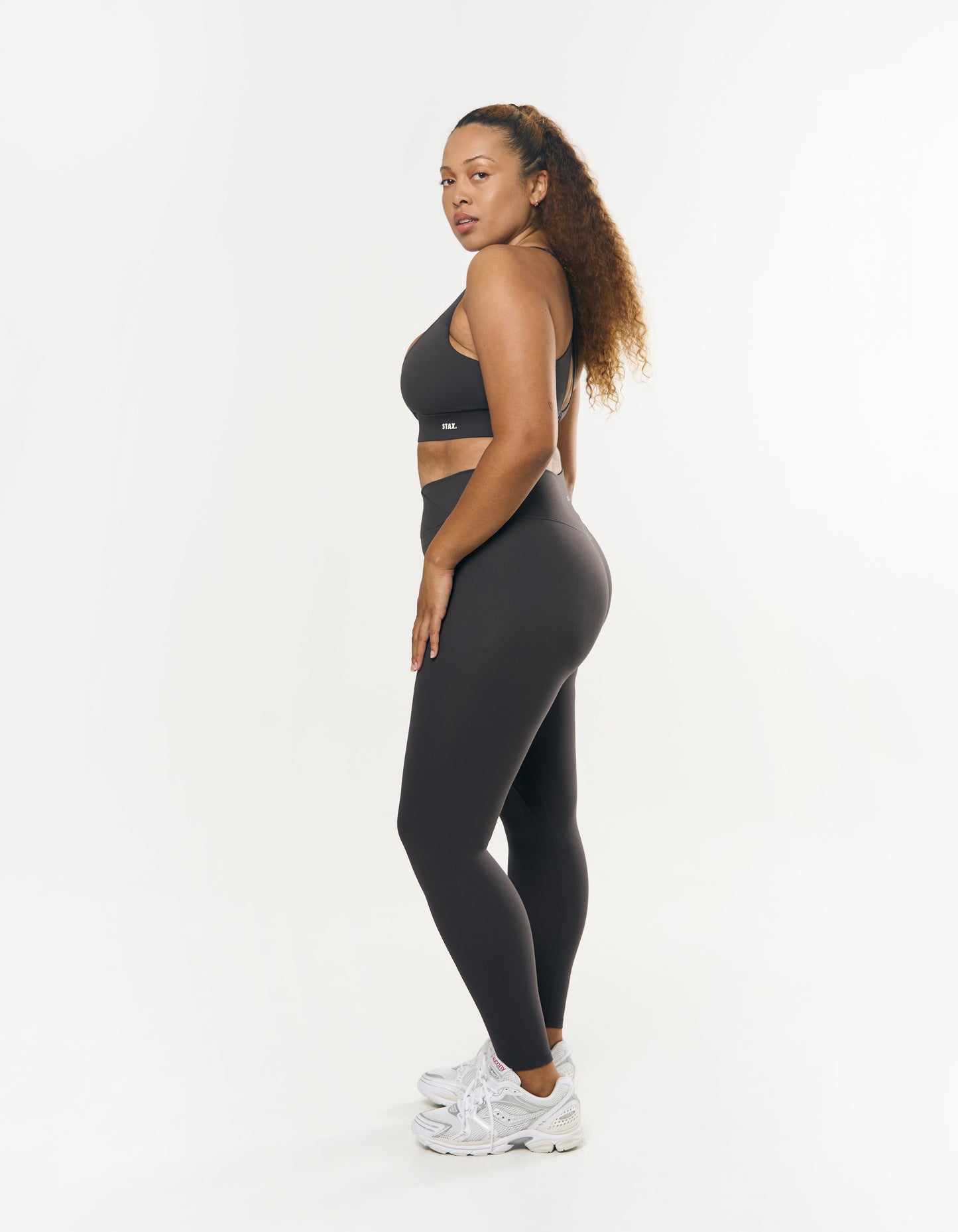 V Front Full Length Tights NANDEX™ - Slate Grey