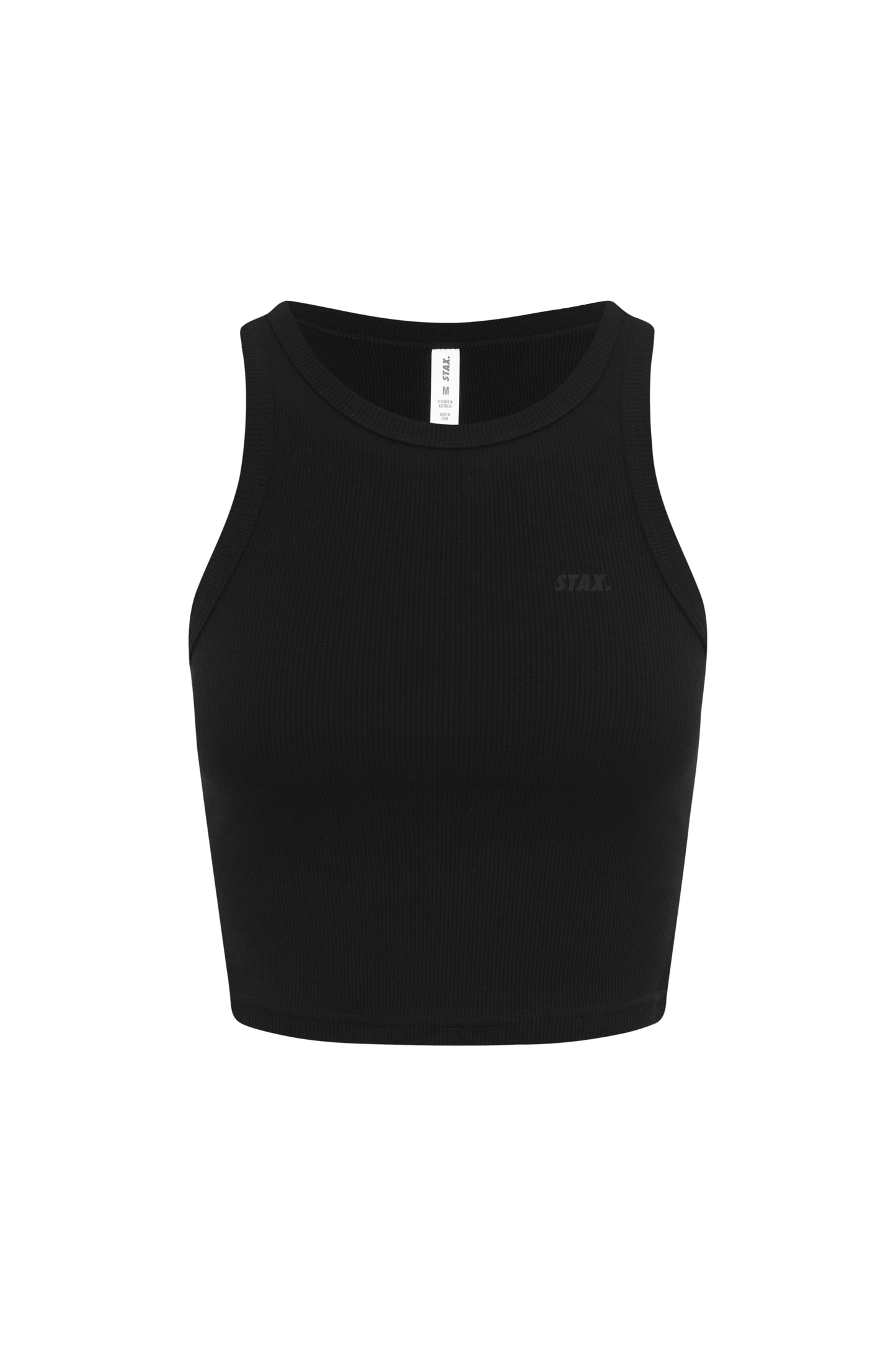 Ribbed Tank - Black