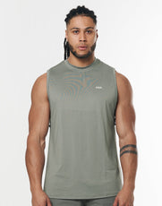 Mens Sport Muscle Tank - Sage