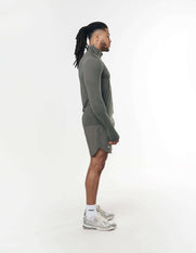 Mens Sport 1/4 Zip Long Sleeve - Grey