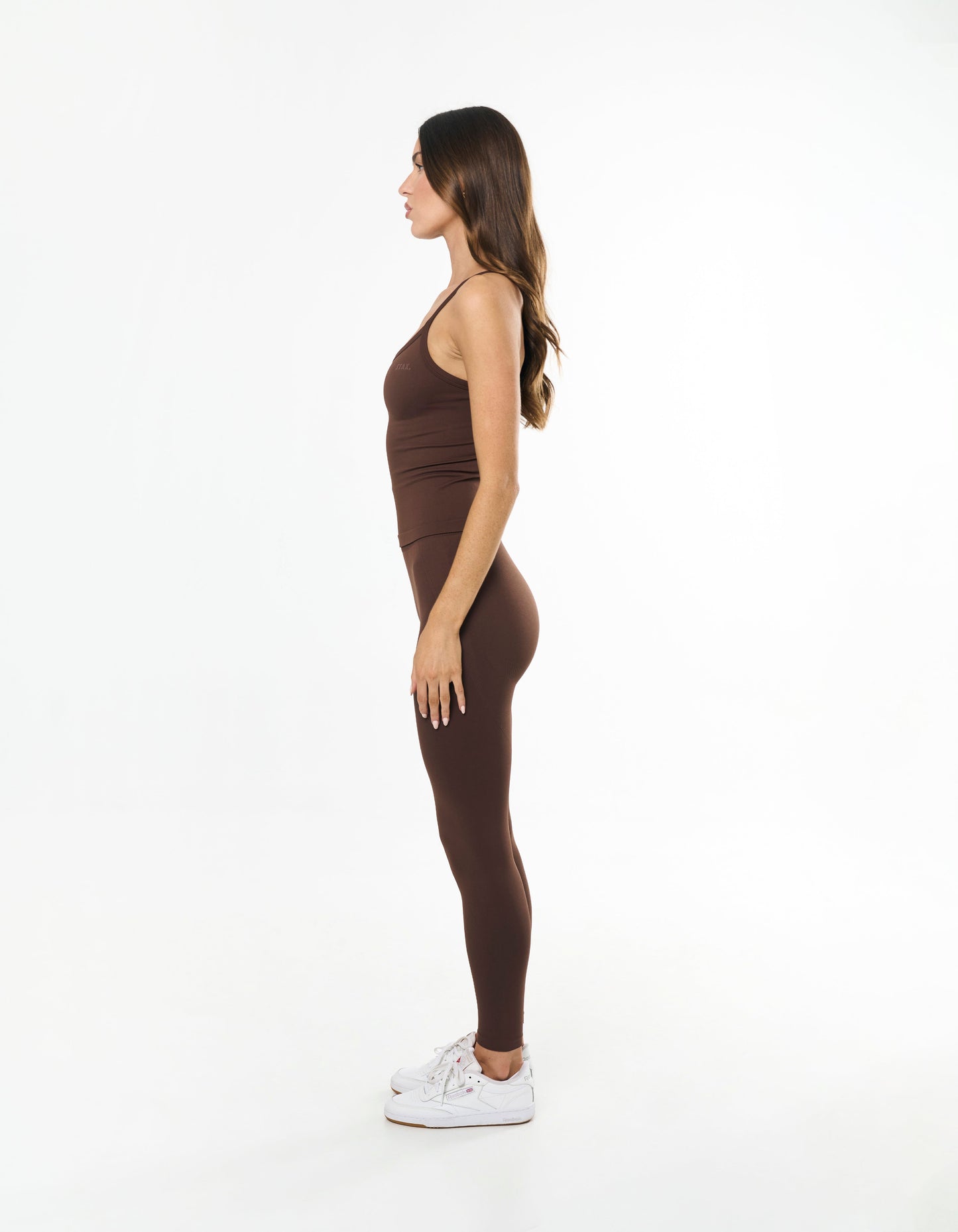 Premium Seamless Full Length Tights - Cocoa