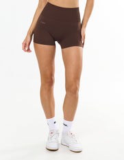 Premium Seamless Mini Bike Shorts - Cocoa
