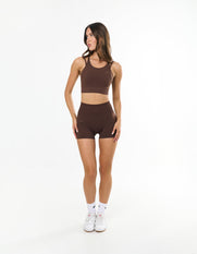 Premium Seamless Mini Bike Shorts - Cocoa