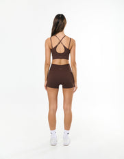Premium Seamless Mini Bike Shorts - Cocoa