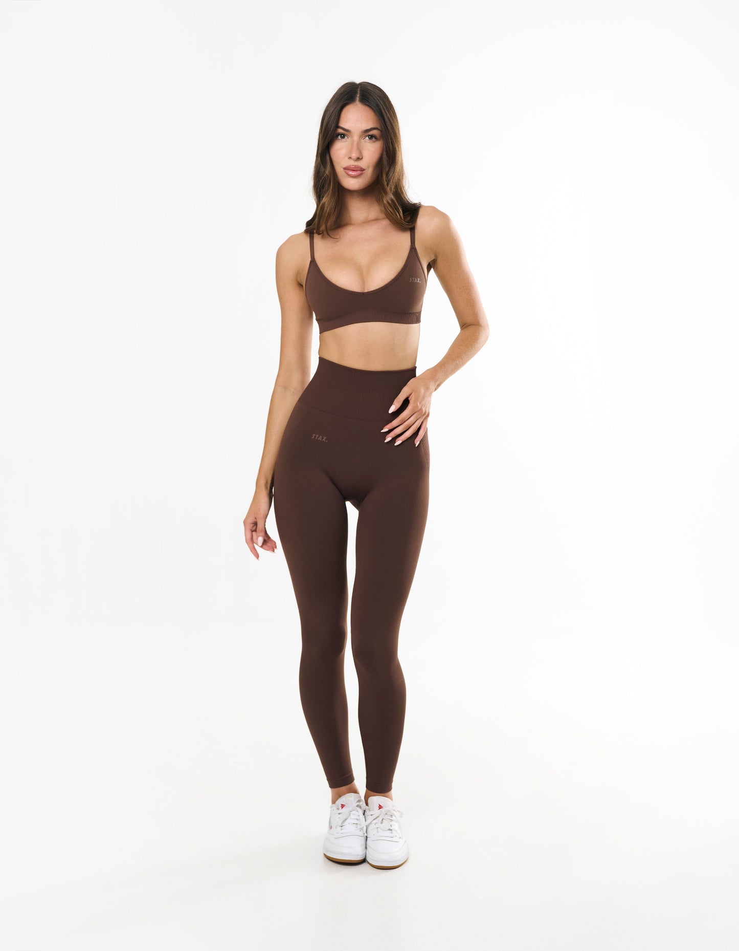 Premium Seamless Full Length Tights - Cocoa