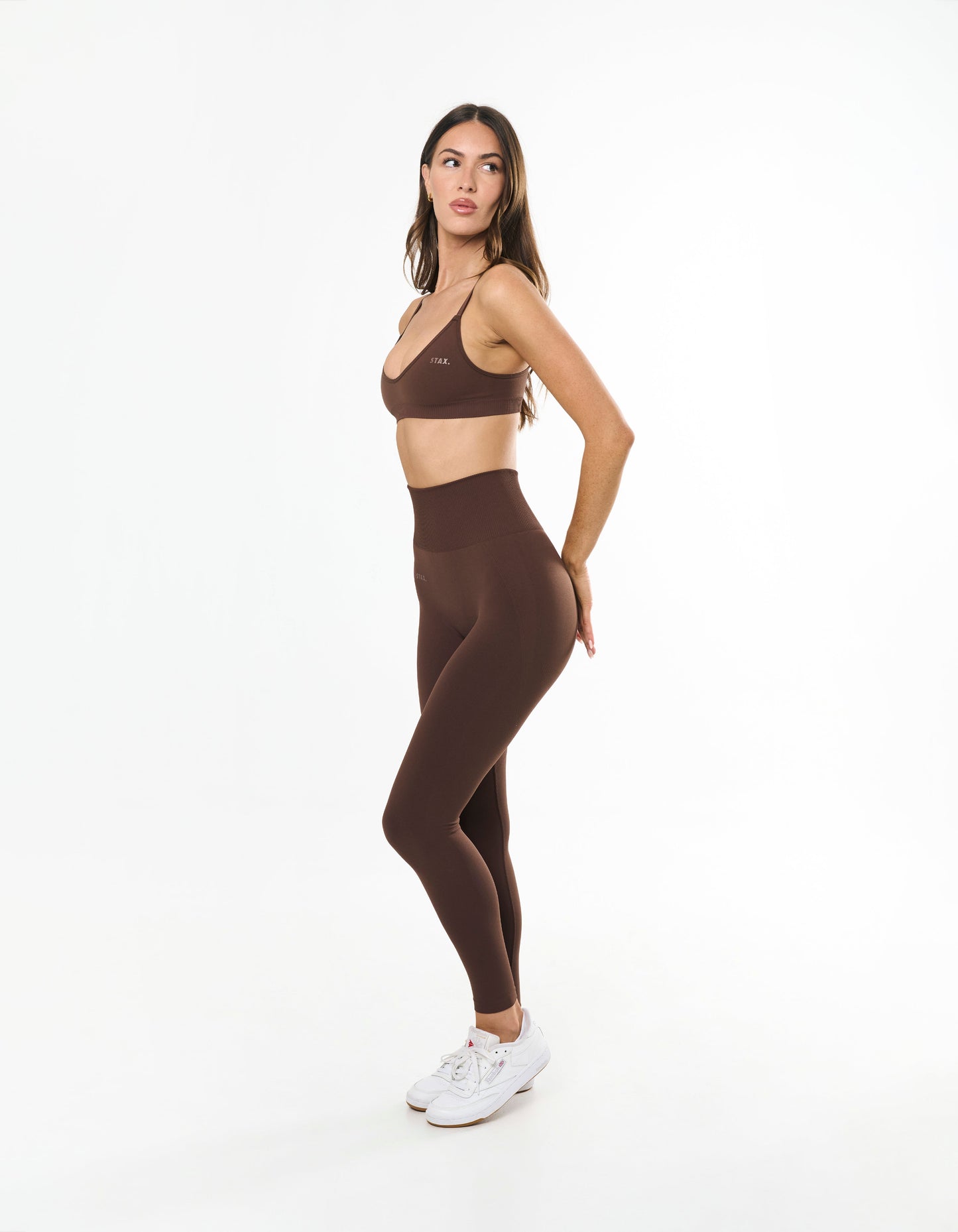 Premium Seamless Full Length Tights - Cocoa