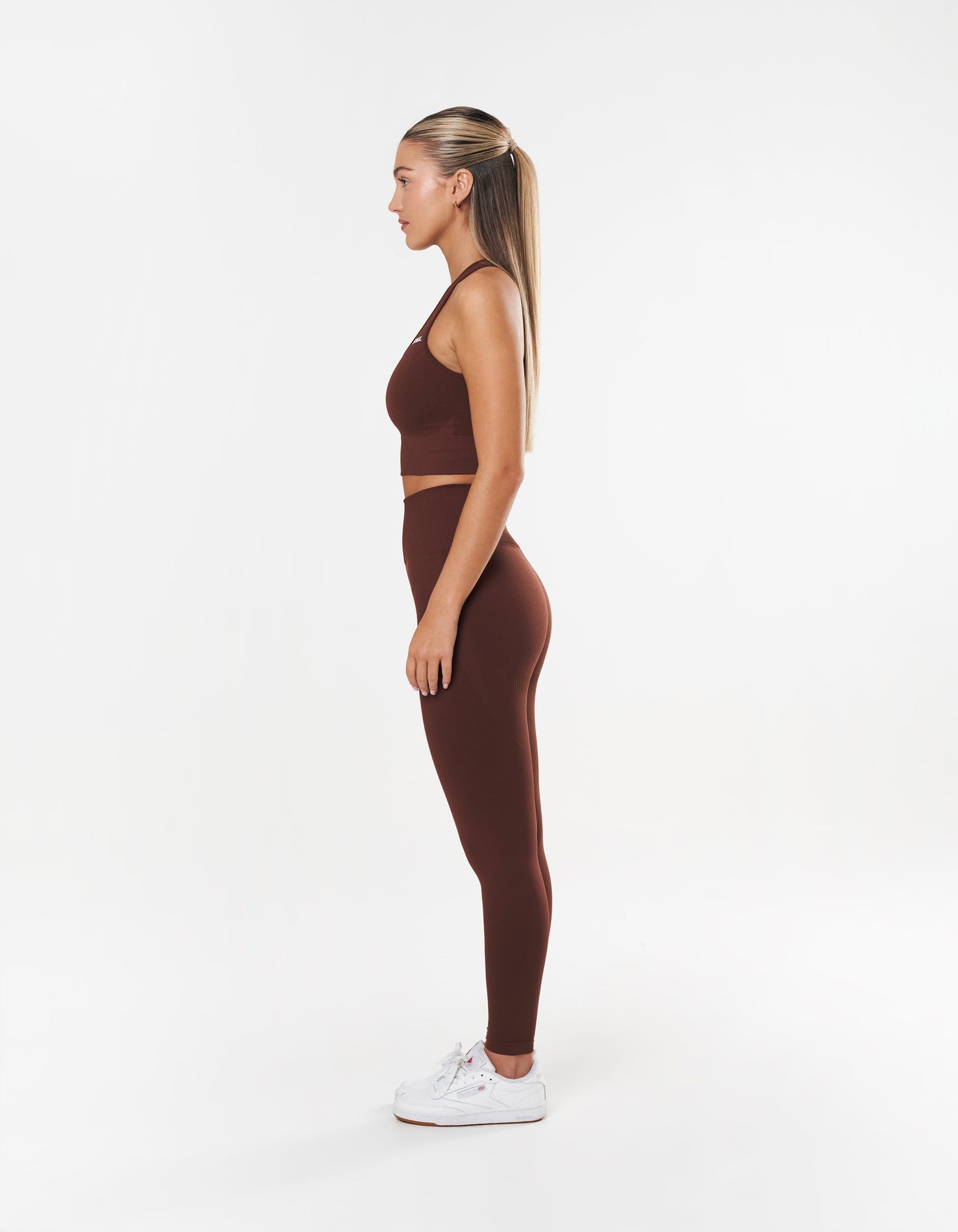 Premium Seamless Racer Crop - Umber