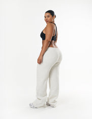 Classic Straight Leg Jogger - Light Grey Marle