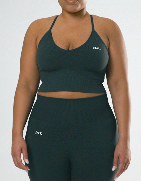 Premium Seamless Strappy Crop - Forest