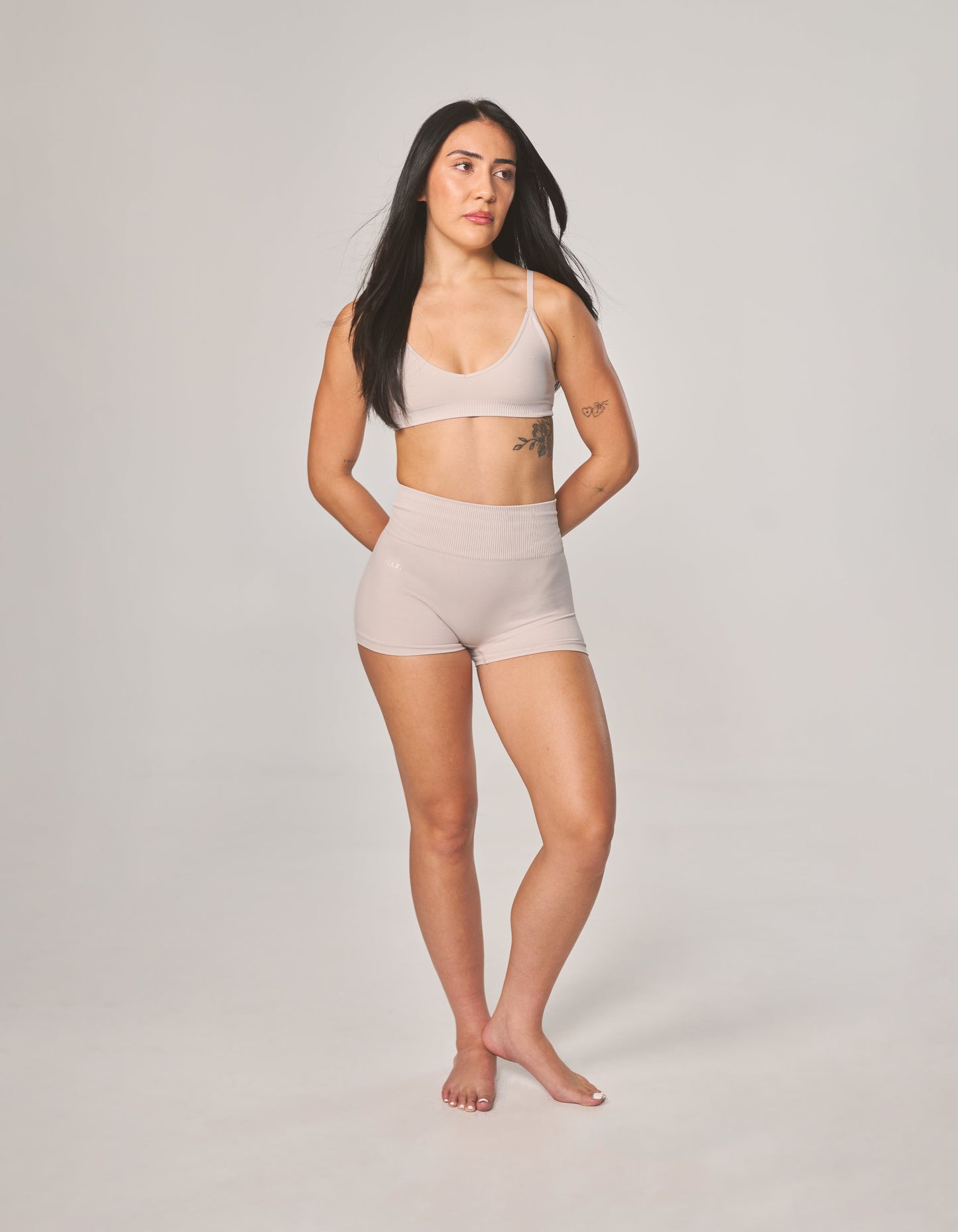 Premium Seamless Mini Bike Shorts - Bone