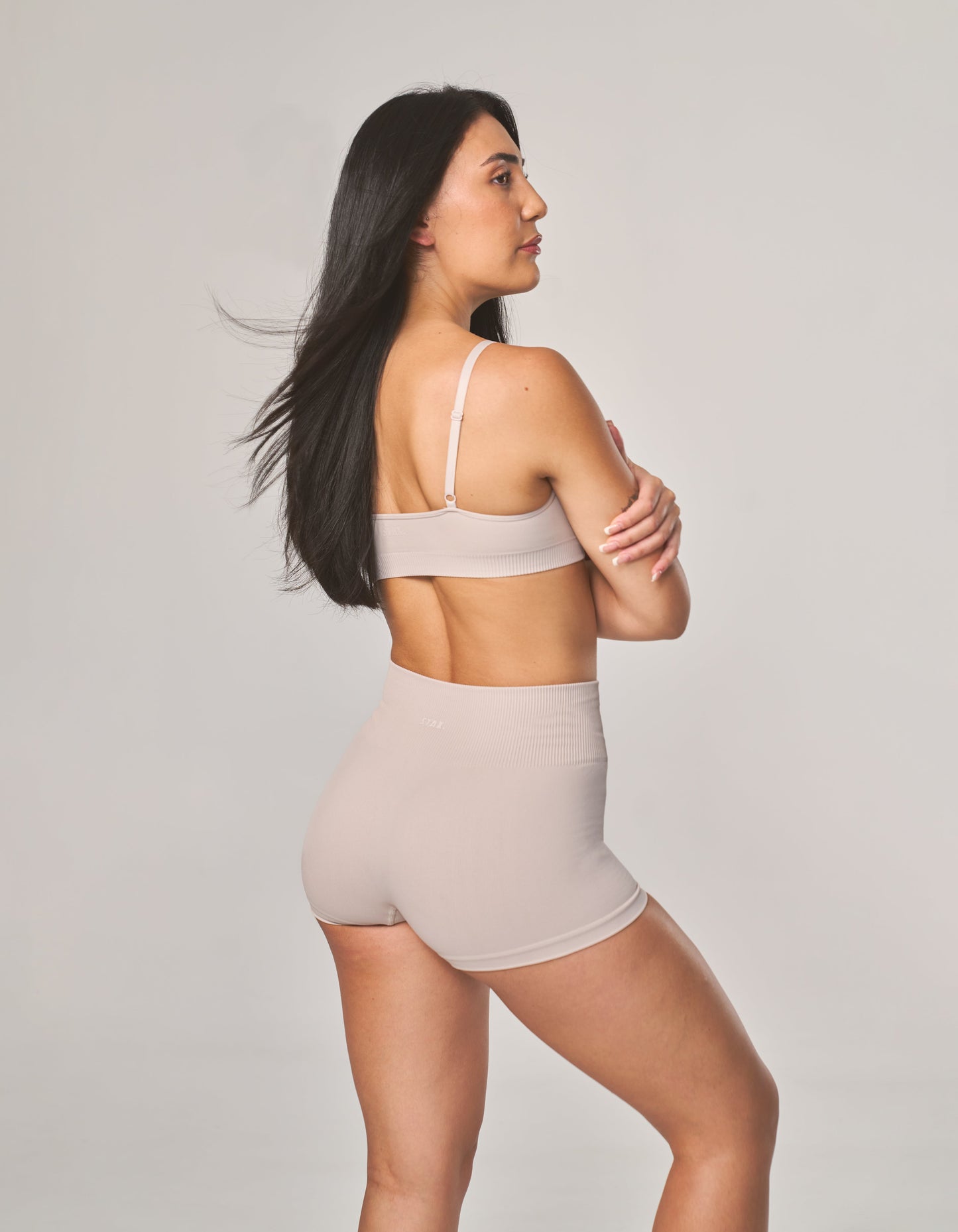 Premium Seamless Mini Bike Shorts - Bone