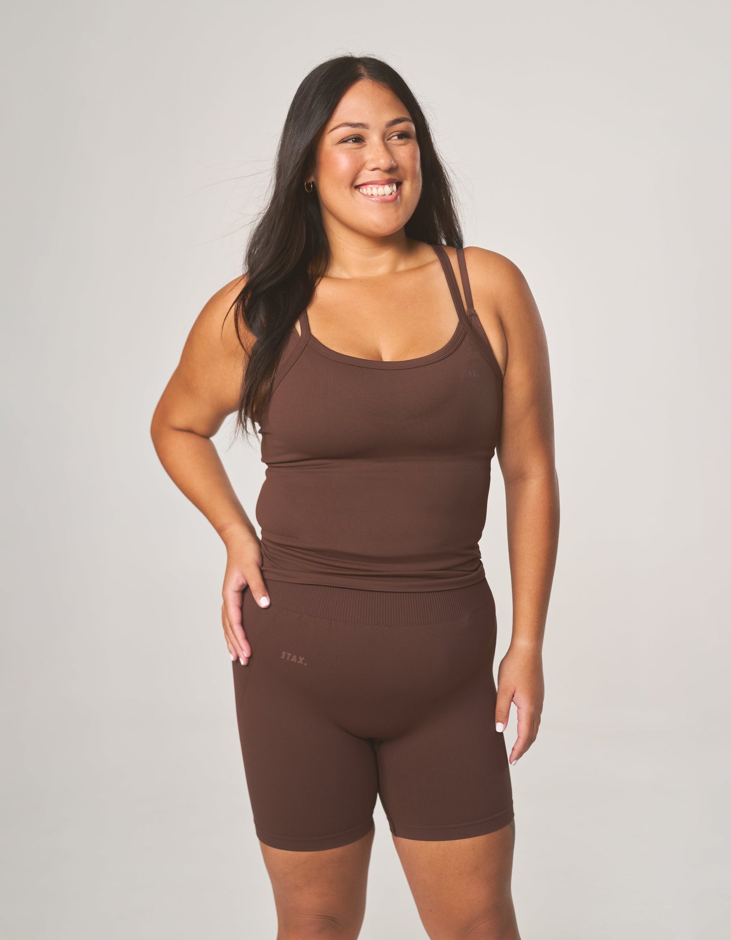 Premium Seamless Tank - Cocoa