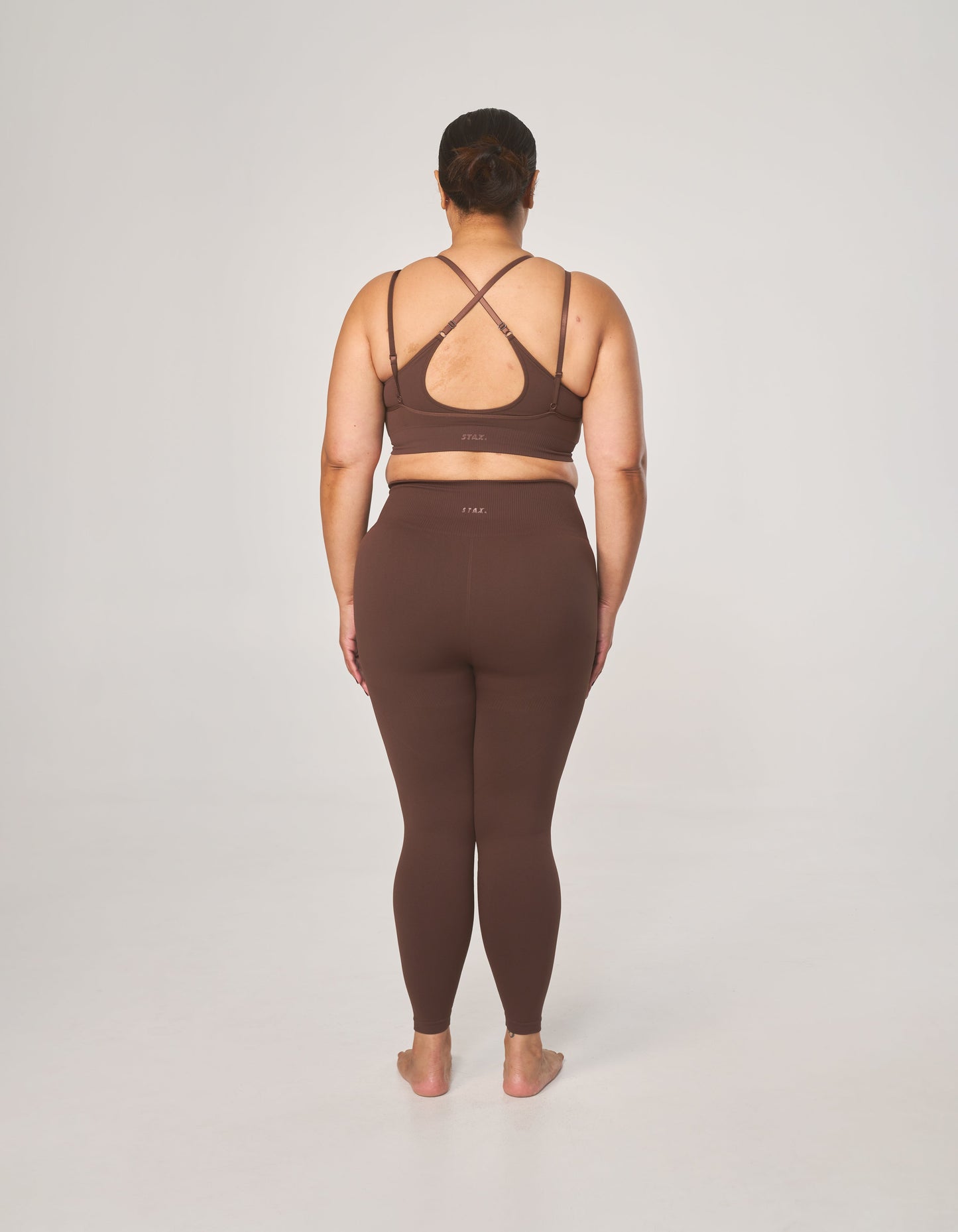 Premium Seamless Layered Crop - Cocoa