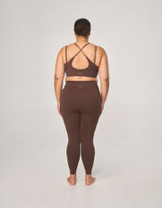 Premium Seamless Layered Crop - Cocoa