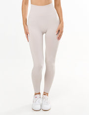 Premium Seamless Full Length Tights - Bone