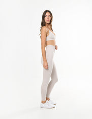 Premium Seamless Full Length Tights - Bone