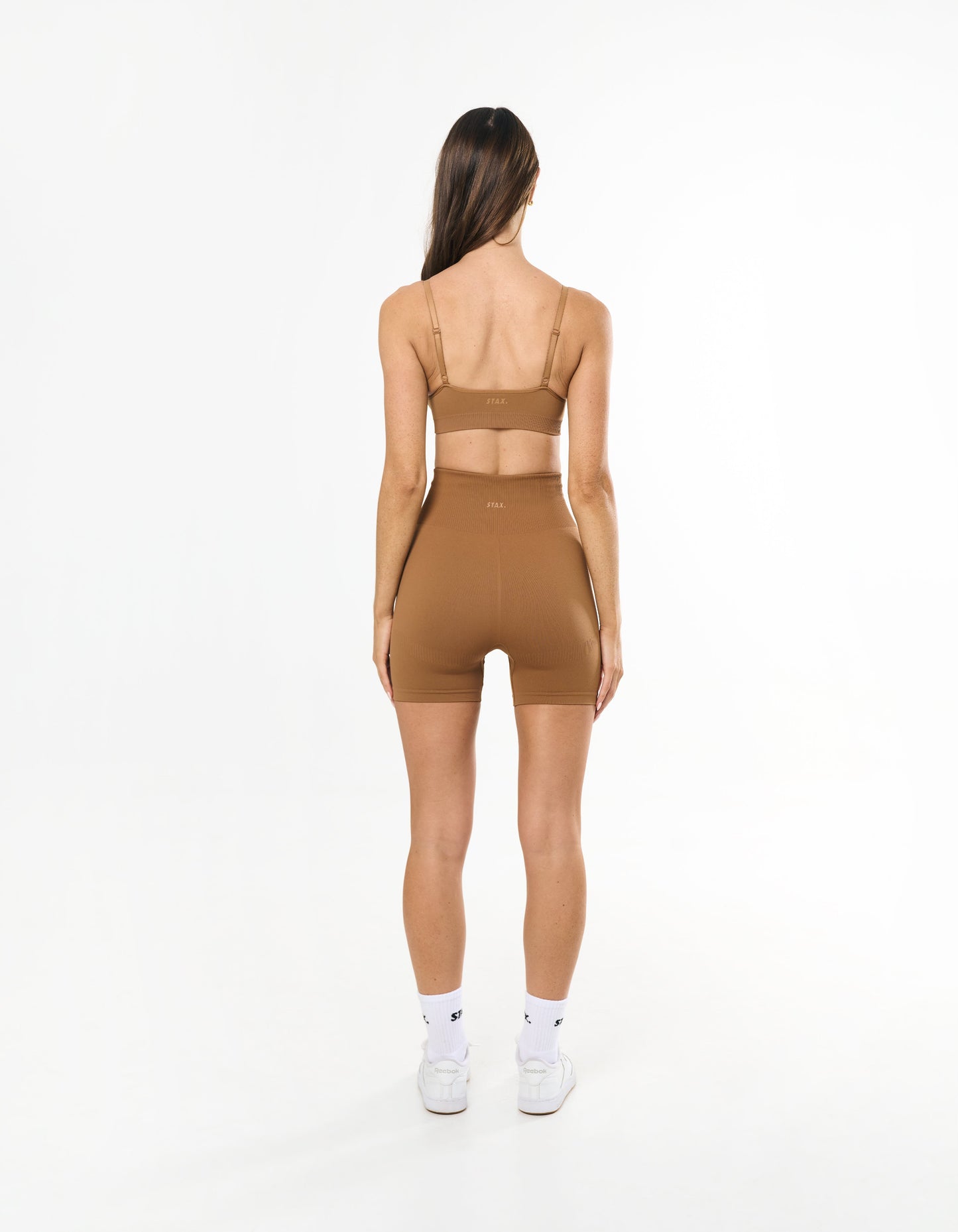 Premium Seamless Midi Bike Shorts - Toffee