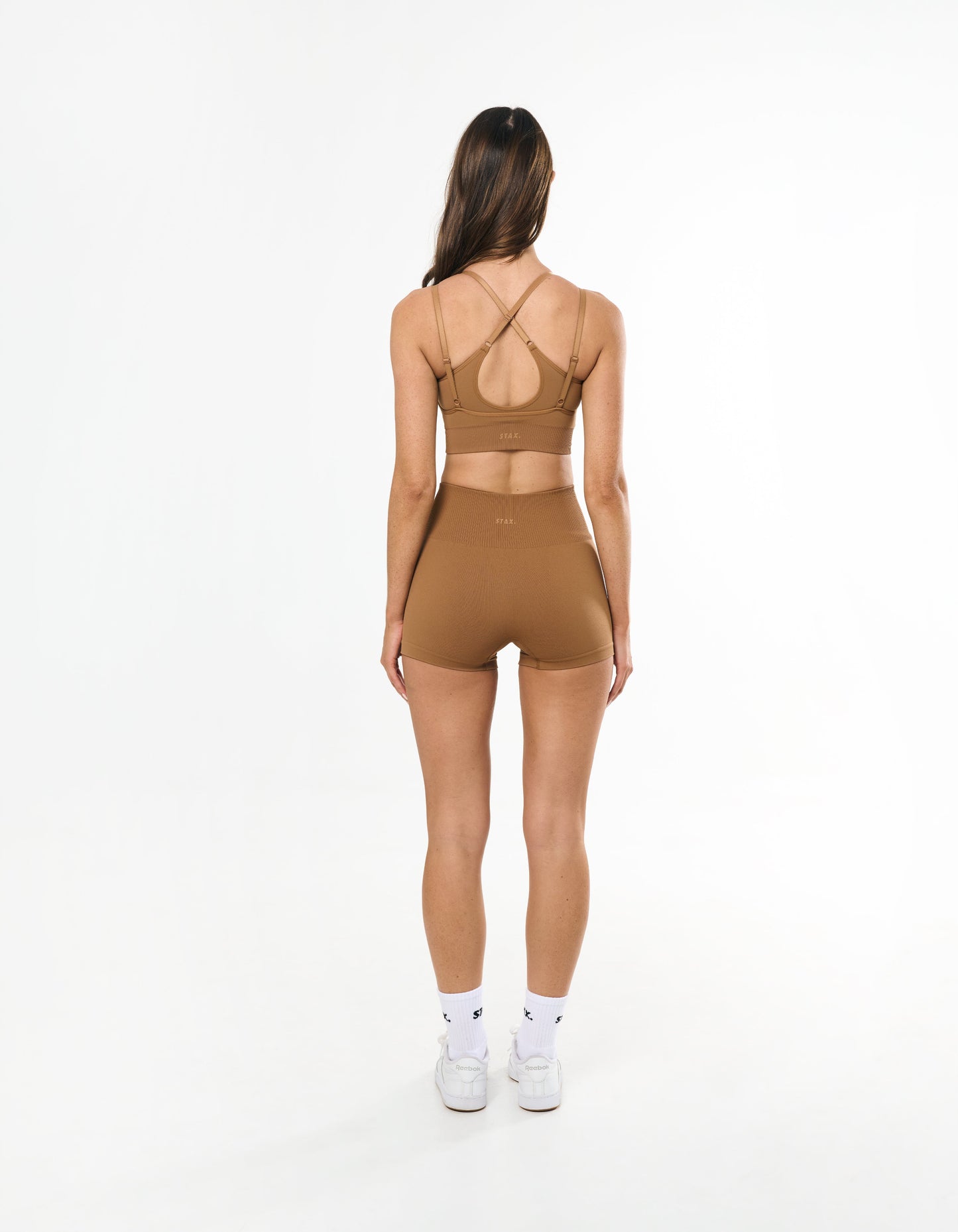 Premium Seamless Mini Bike Shorts - Toffee