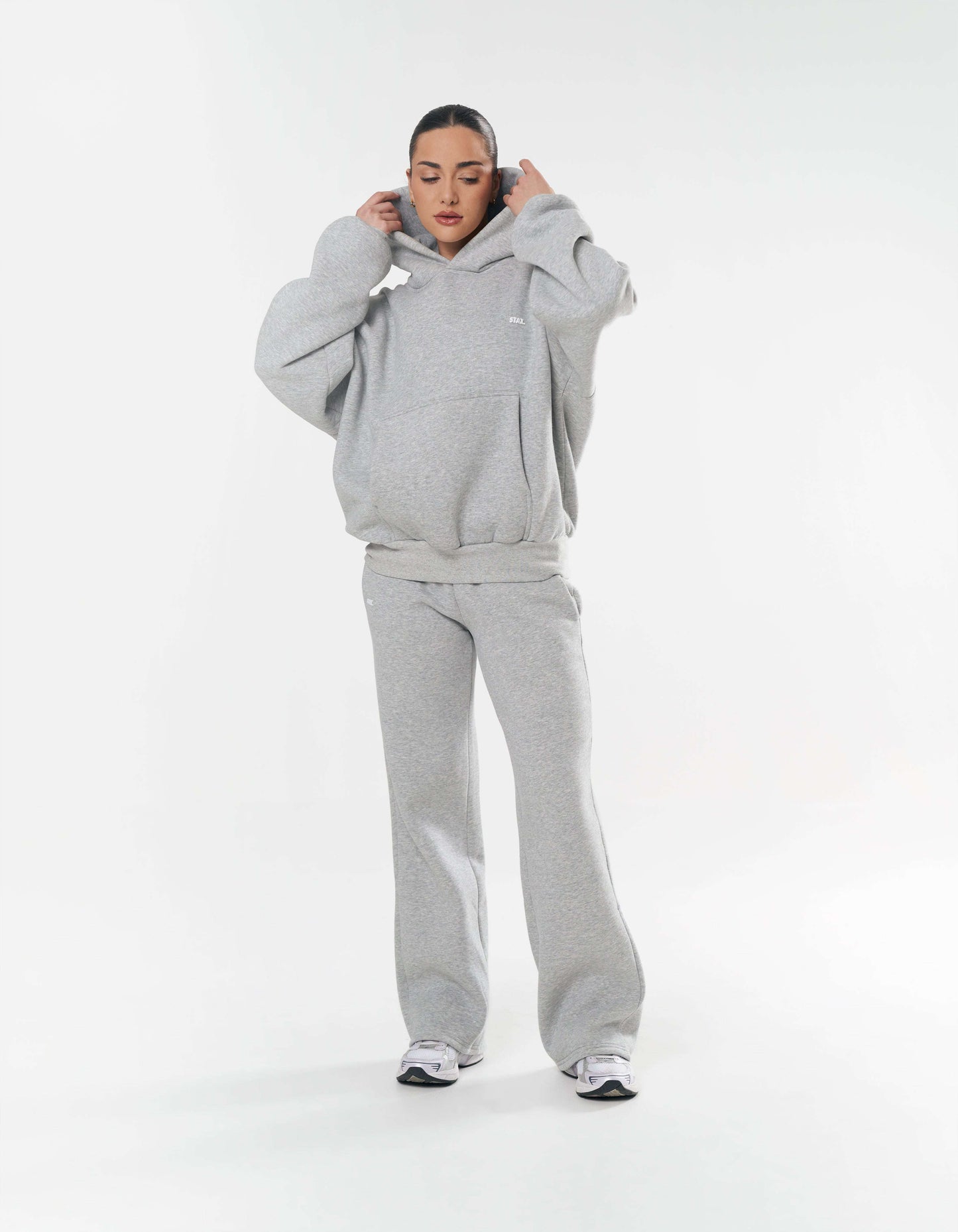 Classic Straight Leg Jogger - Dark Grey Marle