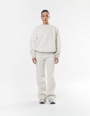 Classic Straight Leg Jogger - Light Grey Marle