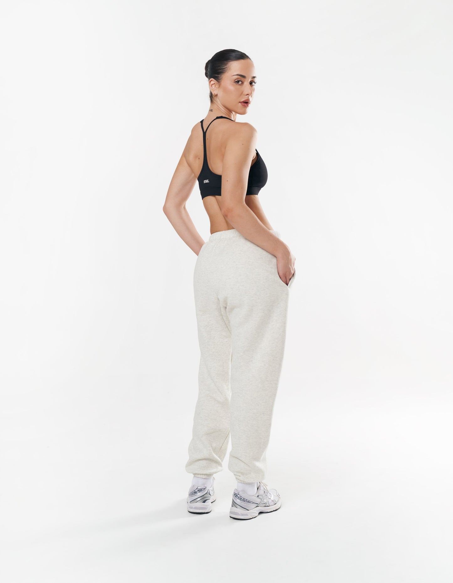 Classic Cuffed Jogger - Light Grey Marle