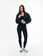 Cropped Puffer - Black