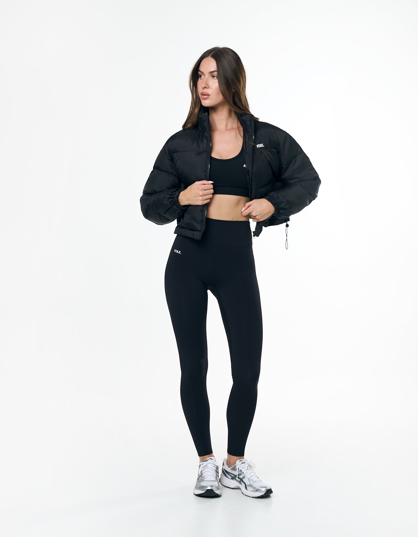 Cropped Puffer - Black